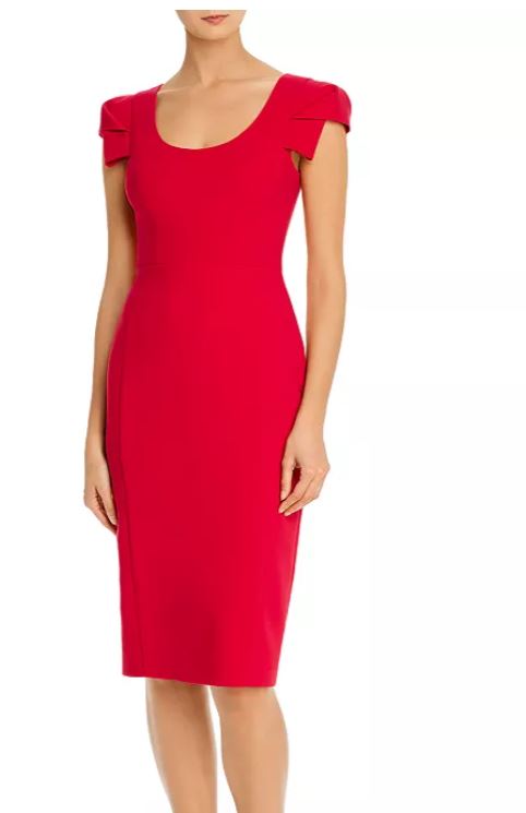 red dress dinner outfit