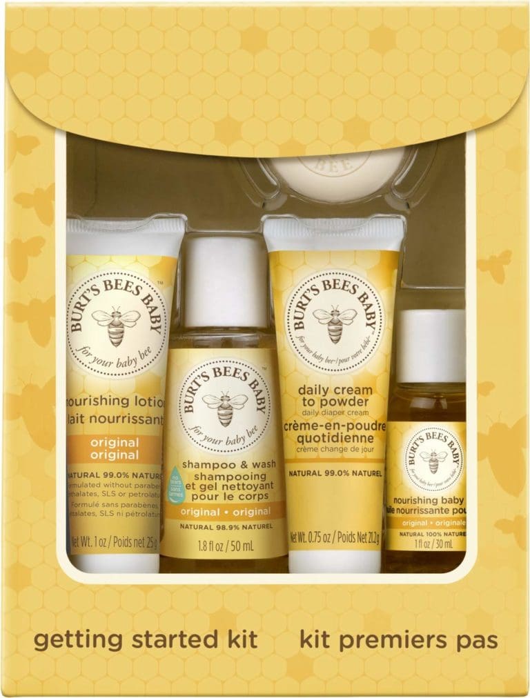 5 Trial Size Baby Skin Care Products - Lotion, Shampoo & Wash, Daily Cream-to-Powder, Baby Oil and Soap